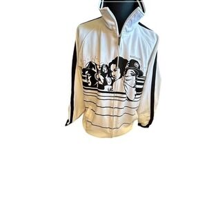 Ecko Unltd Rare Vintage XL Track Jacket White Black Graphic Streetwear Hip Hop
